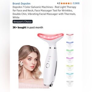 NIB Galvanic Red Light Therapy Machine 7 Color Face,Neck,Wrinkles,Double Chin